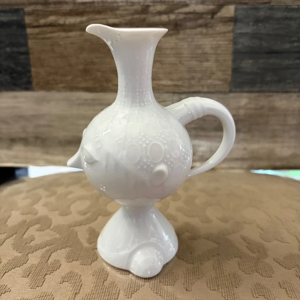 Rosenthal Studio-Linie Bjorn Wiinblad Magic Flute White Porcelain Face Pitcher